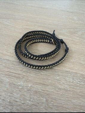 Chan Luu Black and Gold Wrap Bracelet